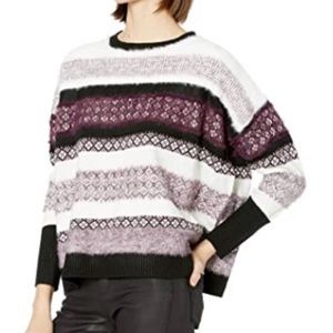 Jack by BB Dakota Call Your Crew Boxy Sweater Size S Small Eyelash Mixed Media